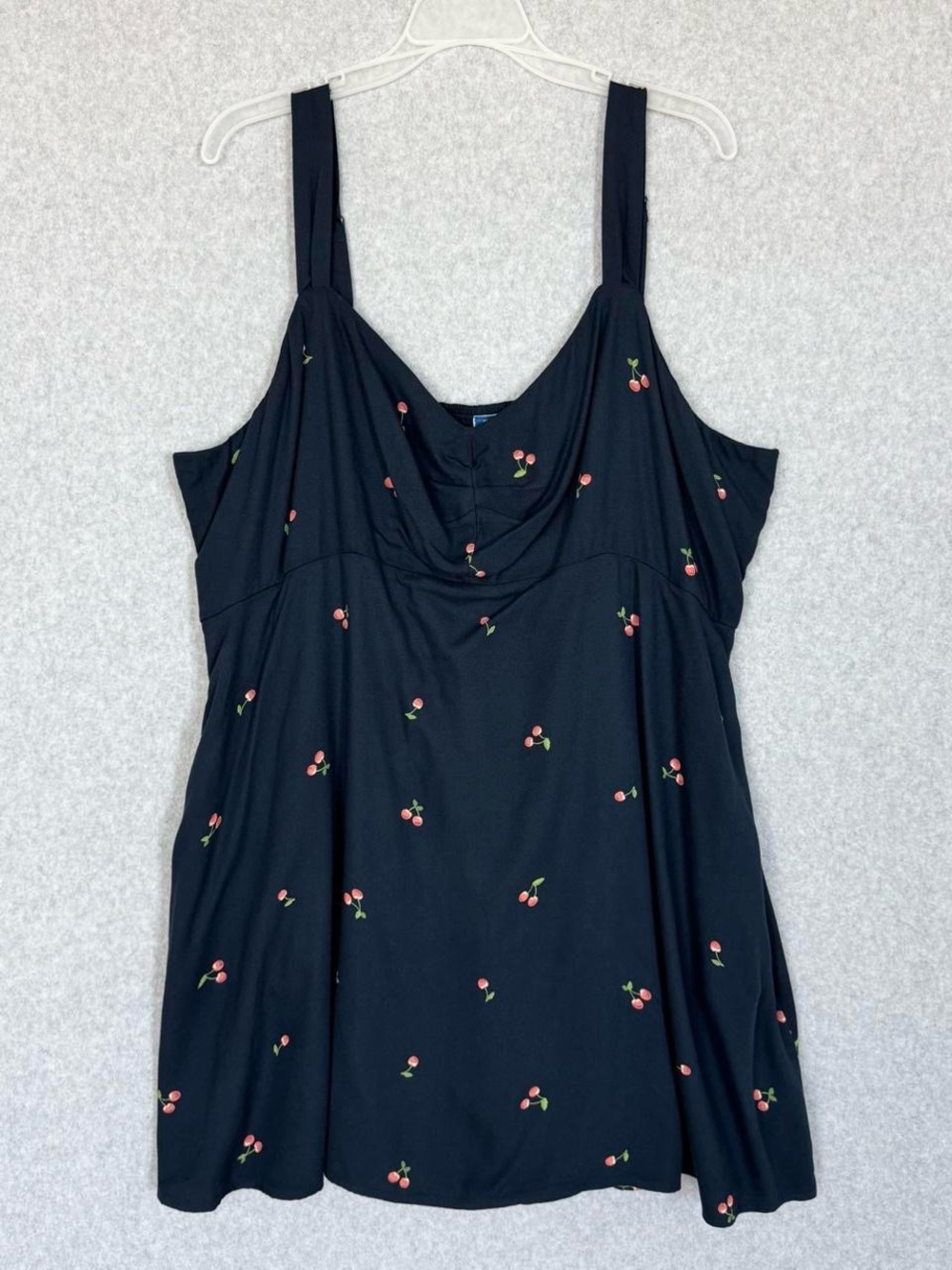 NWT Old Navy Cherry Print Mini Dress XXL Petite Navy 50's Rockabilly Retro Pinup